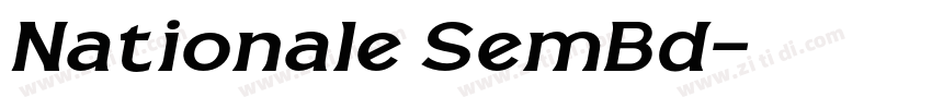 Nationale SemBd字体转换